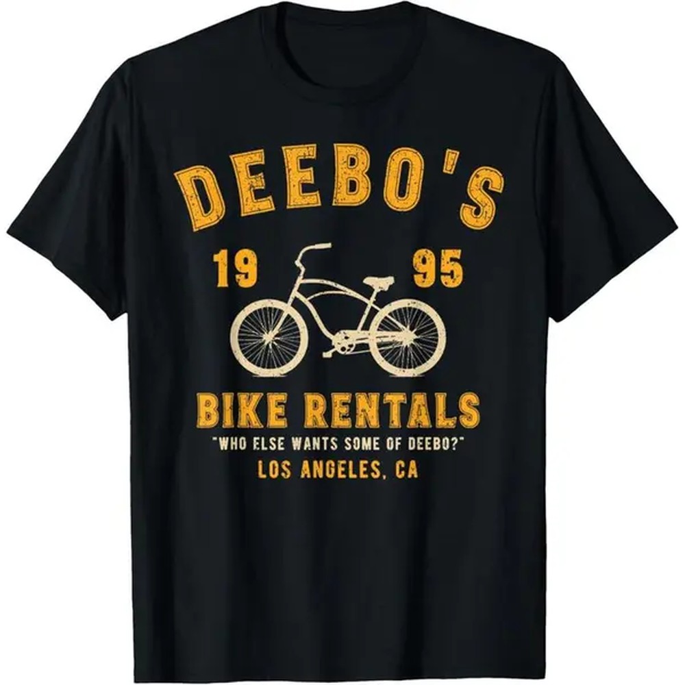 Vintage Fashion Rental - เสื้อยืดแขนสั้นผู้ชายสไตล์วินเทจ Deebo's Bike Rentals ผ้าฝ้าย ระบายอากาศได้ดี