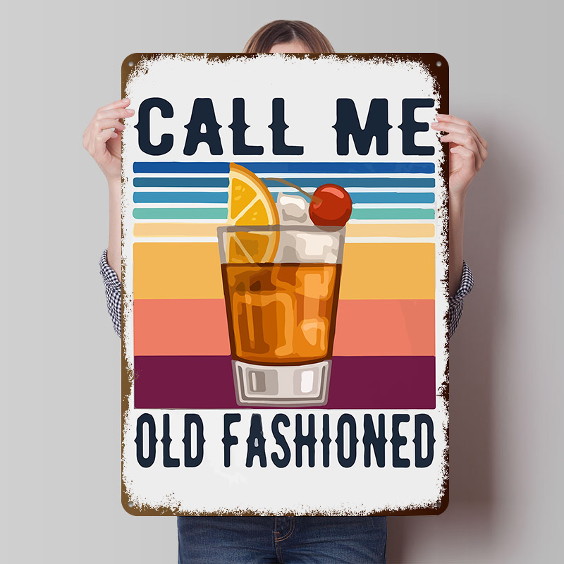 Vintage Fashion Prints For Wall - ป้ายโลหะพิมพ์ลาย Call Me Old Fashioned แบบวินเทจ