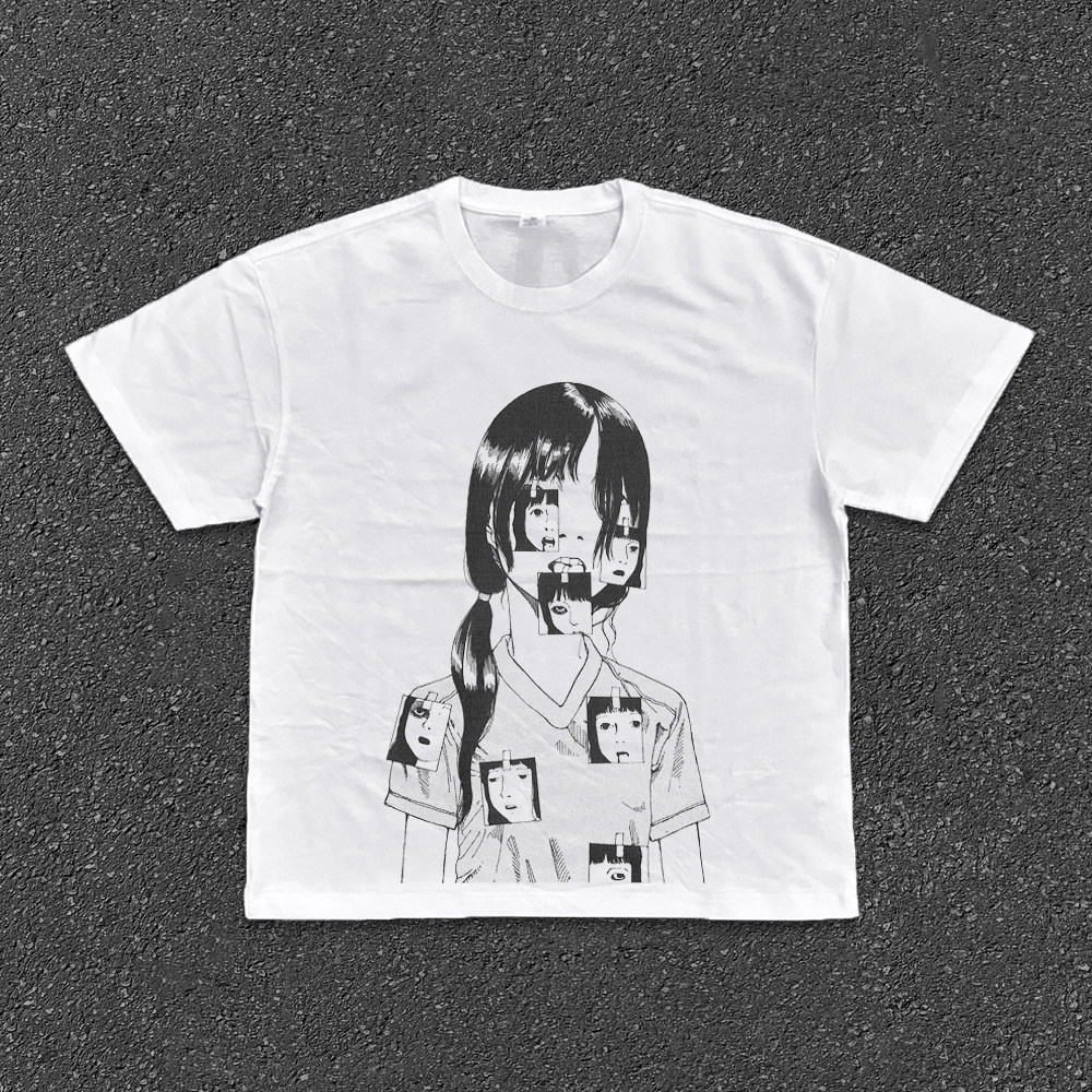 Vintage Fashion Illustration - เสื้อยืดแขนสั้นสไตล์วินเทจลายภาพประกอบแนววินเทจใหม่ รุ่น Cotton 2026