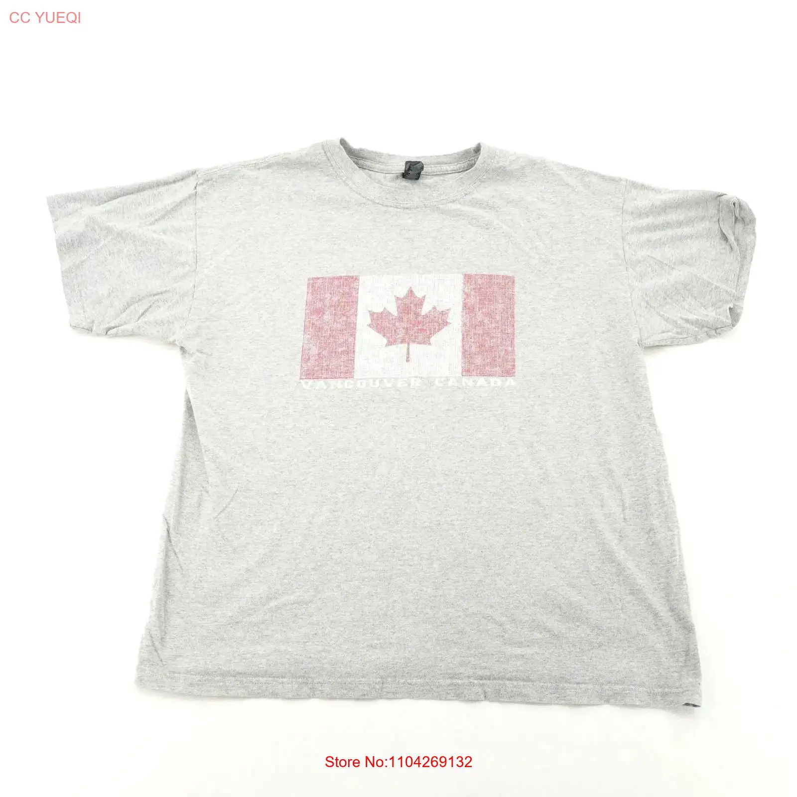 Vintage Fashion Vancouver - เสื้อยืดลายธงแคนาดา M O Gold Vancouver ไซส์ใหญ่สำหรับผู้ชาย