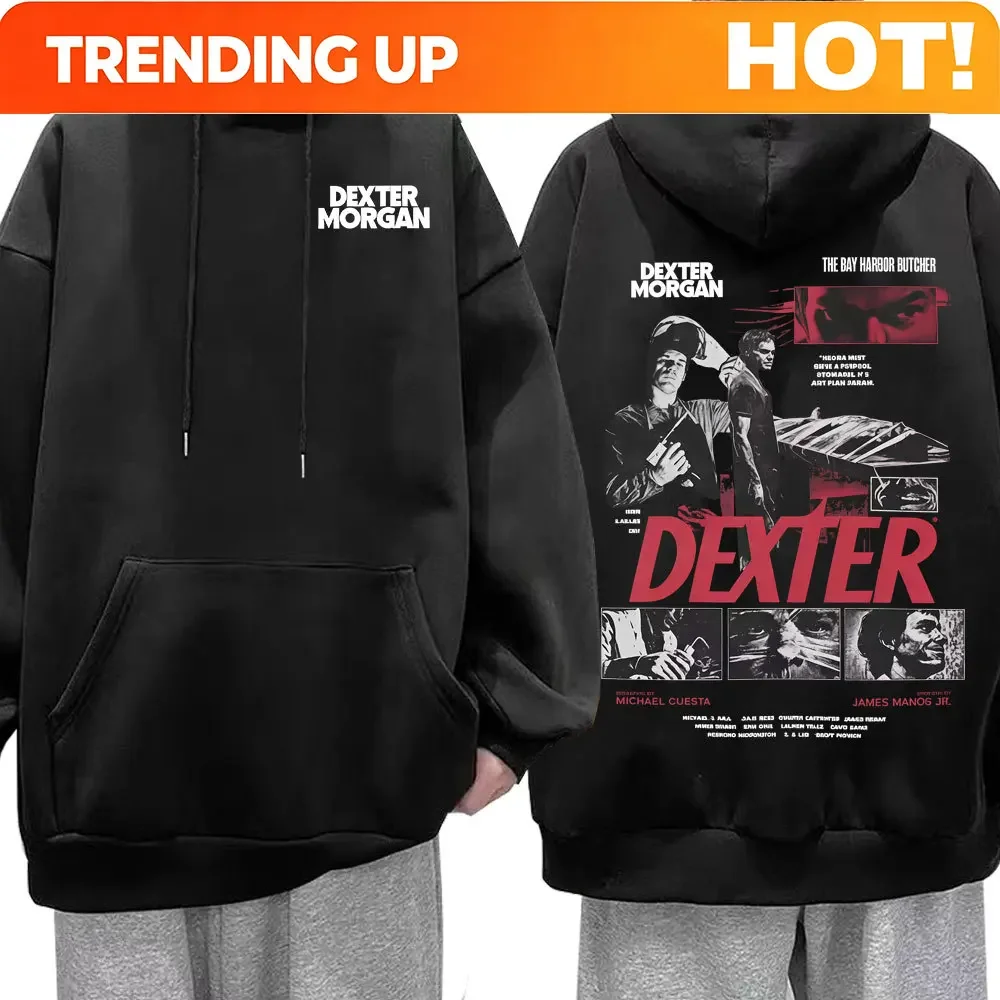 Vintage Fashion Tv - เสื้อฮู้ดลายกราฟิก Dexter Morgan จากซีรีส์ TV Play