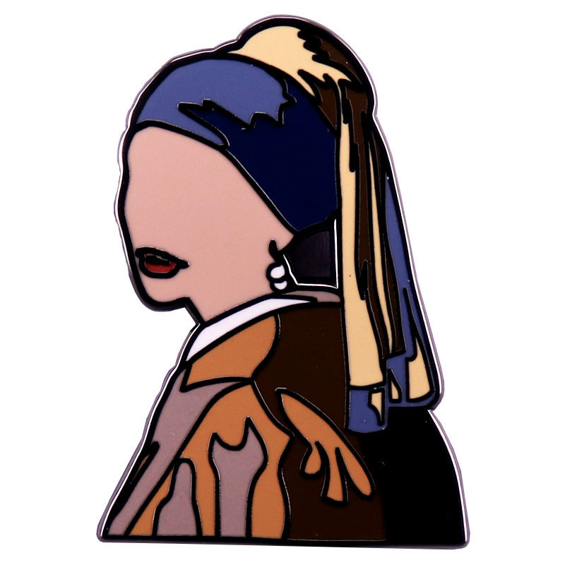 Vintage Fashion Illustration - เข็มกลัดประดับมุกรูปศิลปะแนววินเทจสัญลักษณ์ที่ใช้ในการตกแต่งเครื่องประดับแฟชั่น