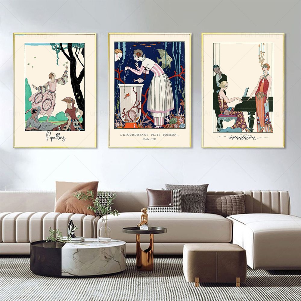 Vintage Fashion Magazine Covers - Vintage พิมพ์ 1920s ภาษาฝรั่งเศสคําแฟชั่นนิตยสารครอบคลุมโปสเตอร์ศิลปะ Paris Wall