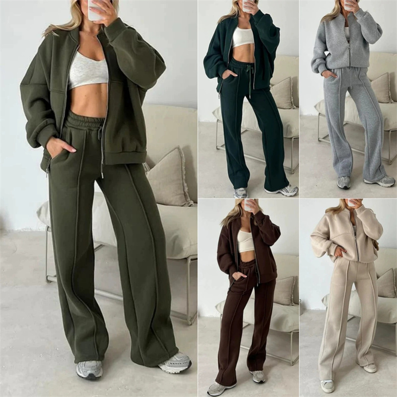 ชุดเซ็ทเสื้อสเวตเชิ้ตสองชิ้น ป - Wide Leg Trouser 70S บทวิจารณ์และราคา