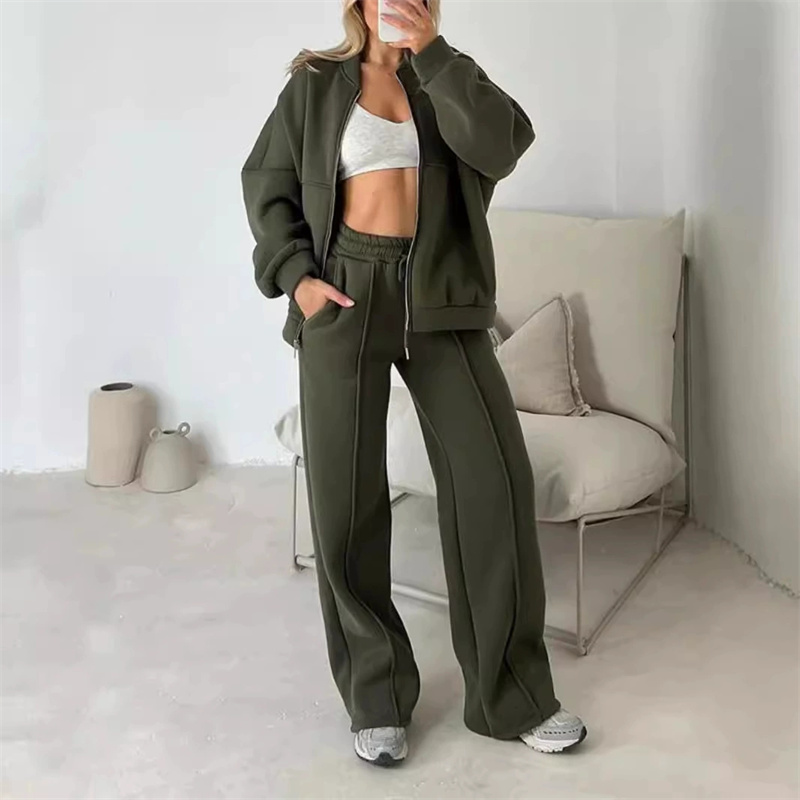 ชุดเซ็ทเสื้อสเวตเชิ้ตสองชิ้น ป - Wide Leg Trouser 70S บทวิจารณ์และราคา