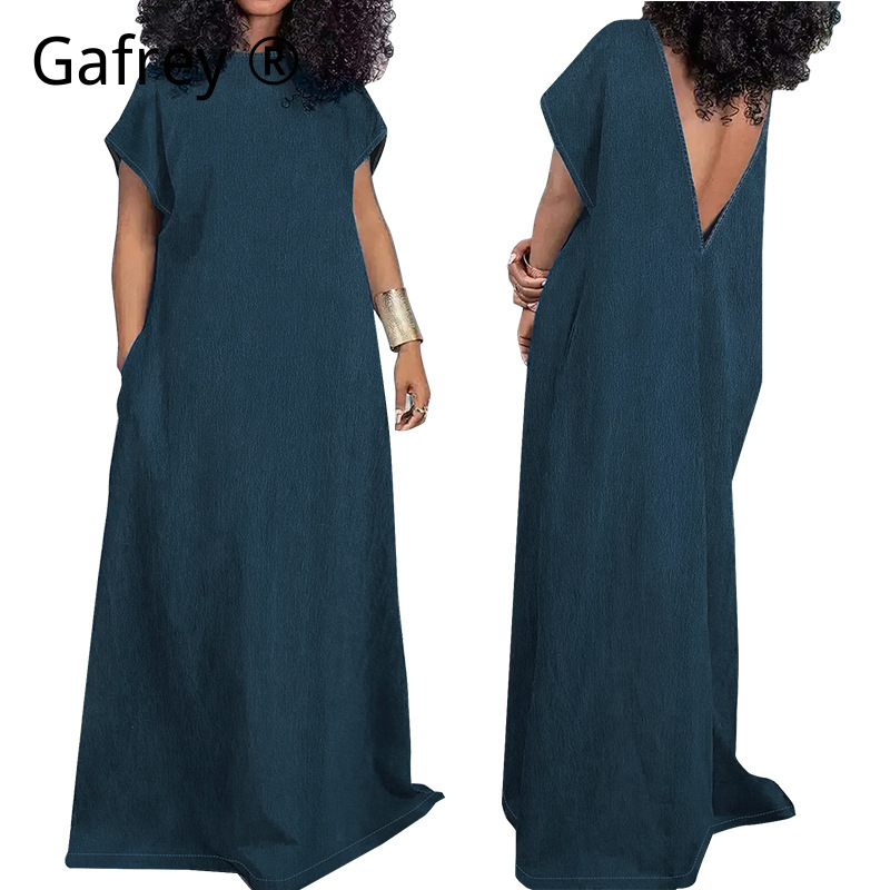 เดรสยีนส์ยาวทรงเข้ารูปสำหรับผู - Vintage Fashion Outfit บทวิจารณ์และราคา