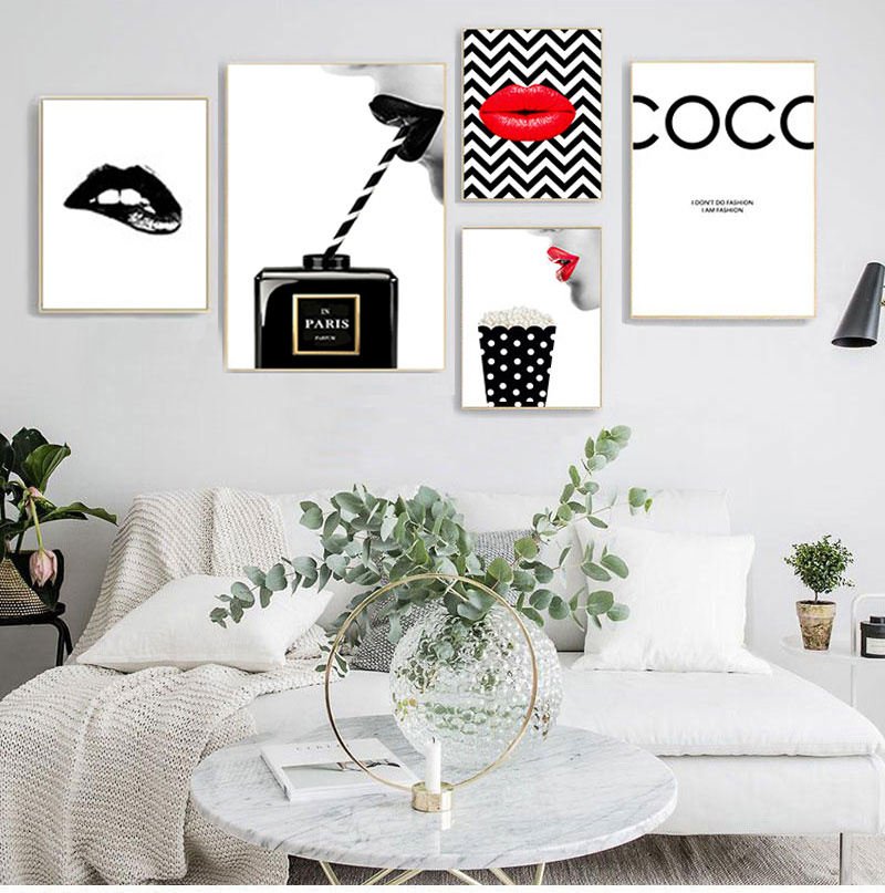 โปสเตอร์พิมพ์ภาพวาดผ้าใบ Vinta - Vintage Fashion Prints For Wall บทวิจารณ์และราคา