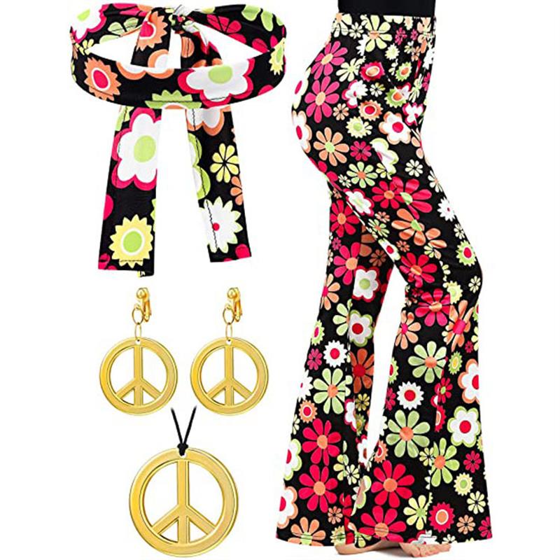 กางเกงขาบานลายโบฮีเมียนพร้อมที - Wide Leg Trouser 70S บทวิจารณ์และราคา
