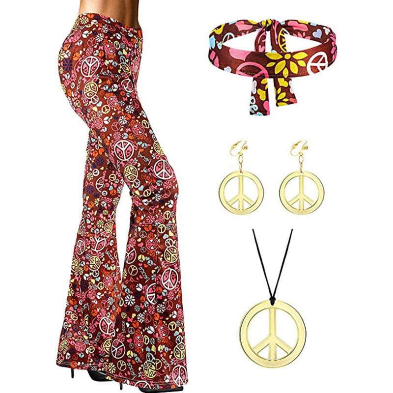 กางเกงขาบานลายโบฮีเมียนพร้อมที - Wide Leg Trouser 70S บทวิจารณ์และราคา