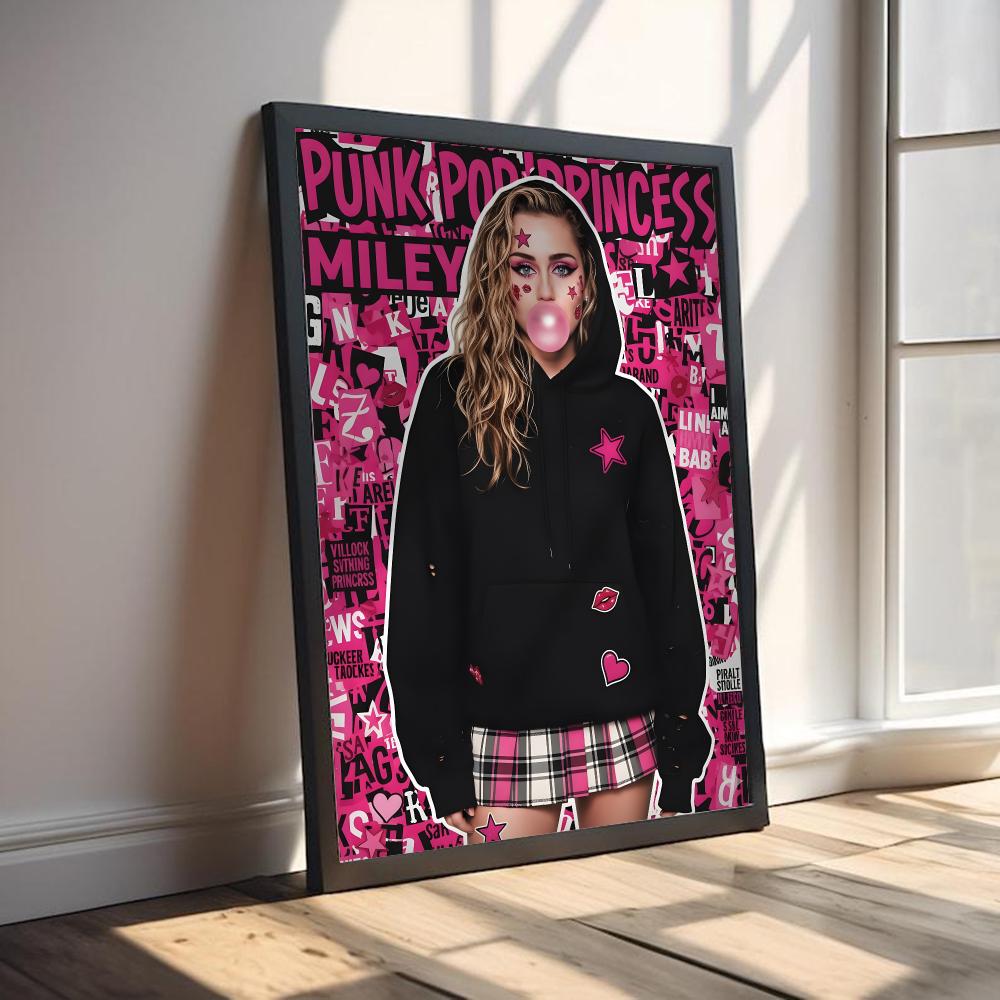 นักร้องเอ็ม-ไมลีย์ ไซรัส ภาพวา - Vintage Fashion Prints For Wall บทวิจารณ์และราคา