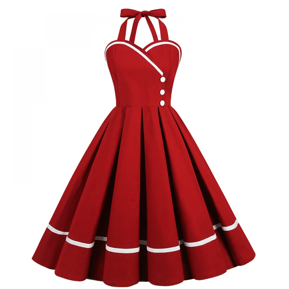 ฮาโลวีน 50s 60s 80s Retro ผู้ห - Vintage Fashion Dresses บทวิจารณ์และราคา