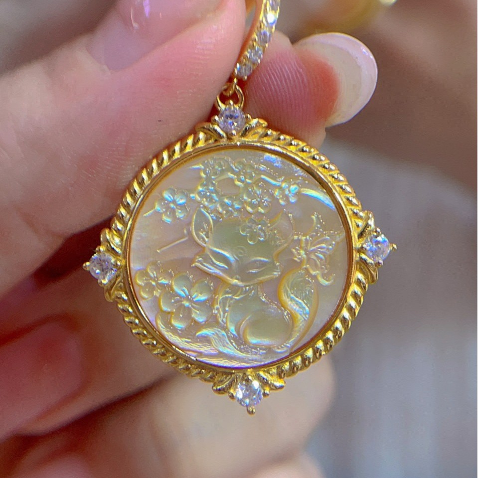 925 เงินสเตอร์ลิงฝังเปลือกแกะส - Vintage Fashion Center บทวิจารณ์และราคา