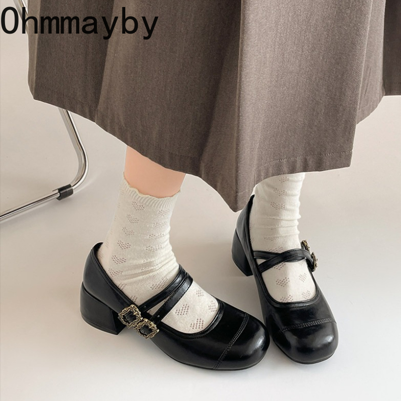รองเท้าส้นหนาสไตล์วินเทจแบบแมร - Vintage Fashion Women Dresses บทวิจารณ์และราคา