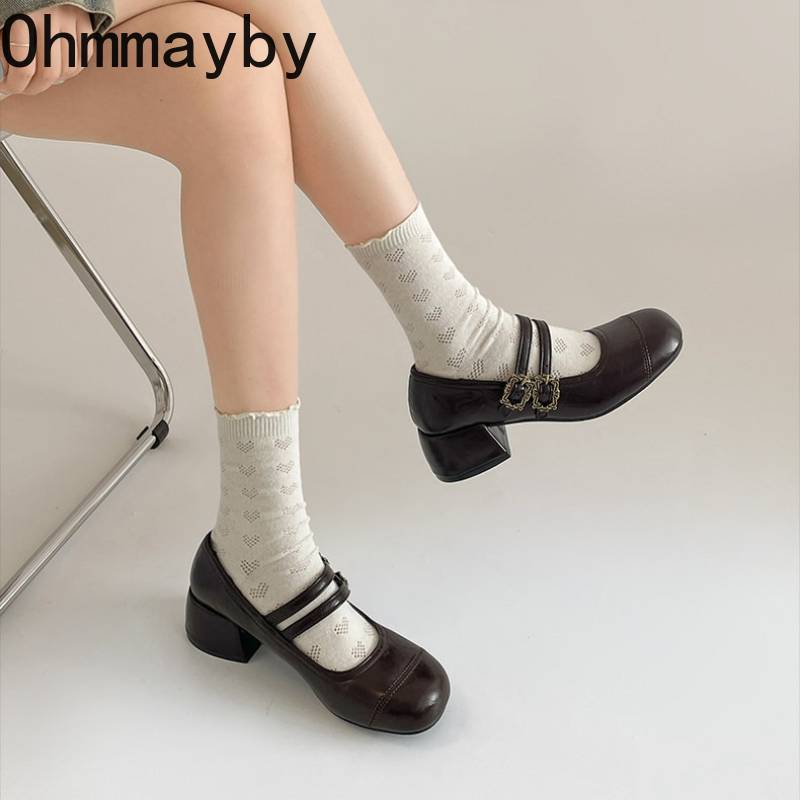 รองเท้าส้นหนาสไตล์วินเทจแบบแมร - Vintage Fashion Women Dresses บทวิจารณ์และราคา