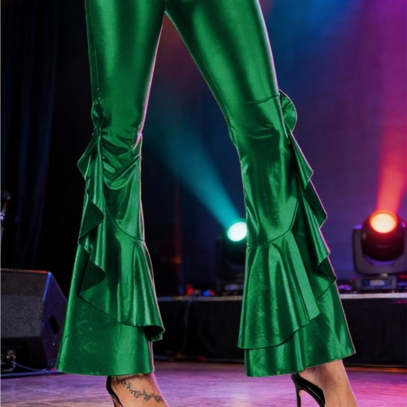 ผู้หญิงคลับและกางเกงพรหม METAL - Wide Leg Trouser 70S บทวิจารณ์และราคา