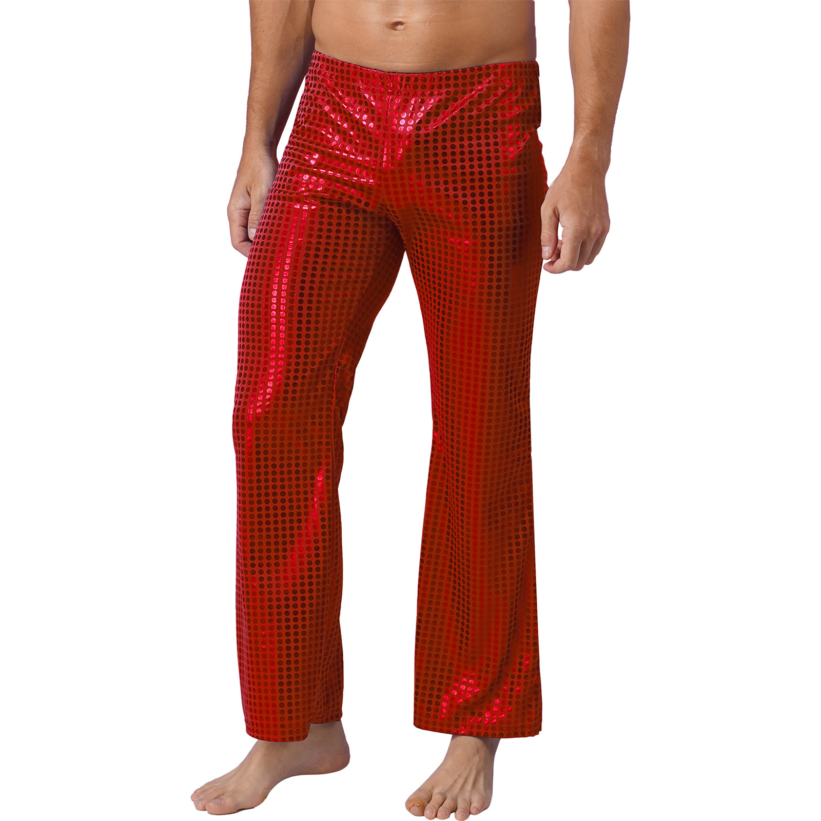 กางเกงบุรุษทรงฮิปฮอปดิสโก้ปักเ - Wide Leg Trouser 70S บทวิจารณ์และราคา