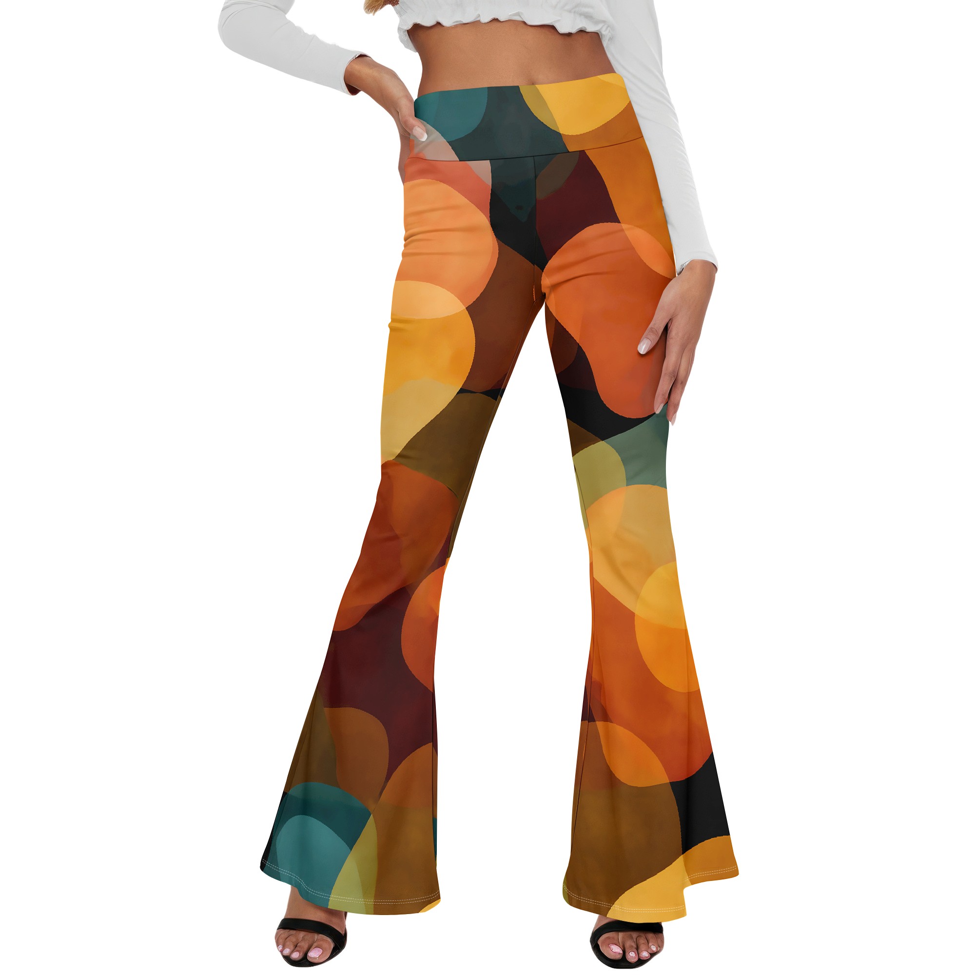 กางเกงขากว้างลายพิมพ์เรโทร, กา - Wide Leg Trouser 70S บทวิจารณ์และราคา