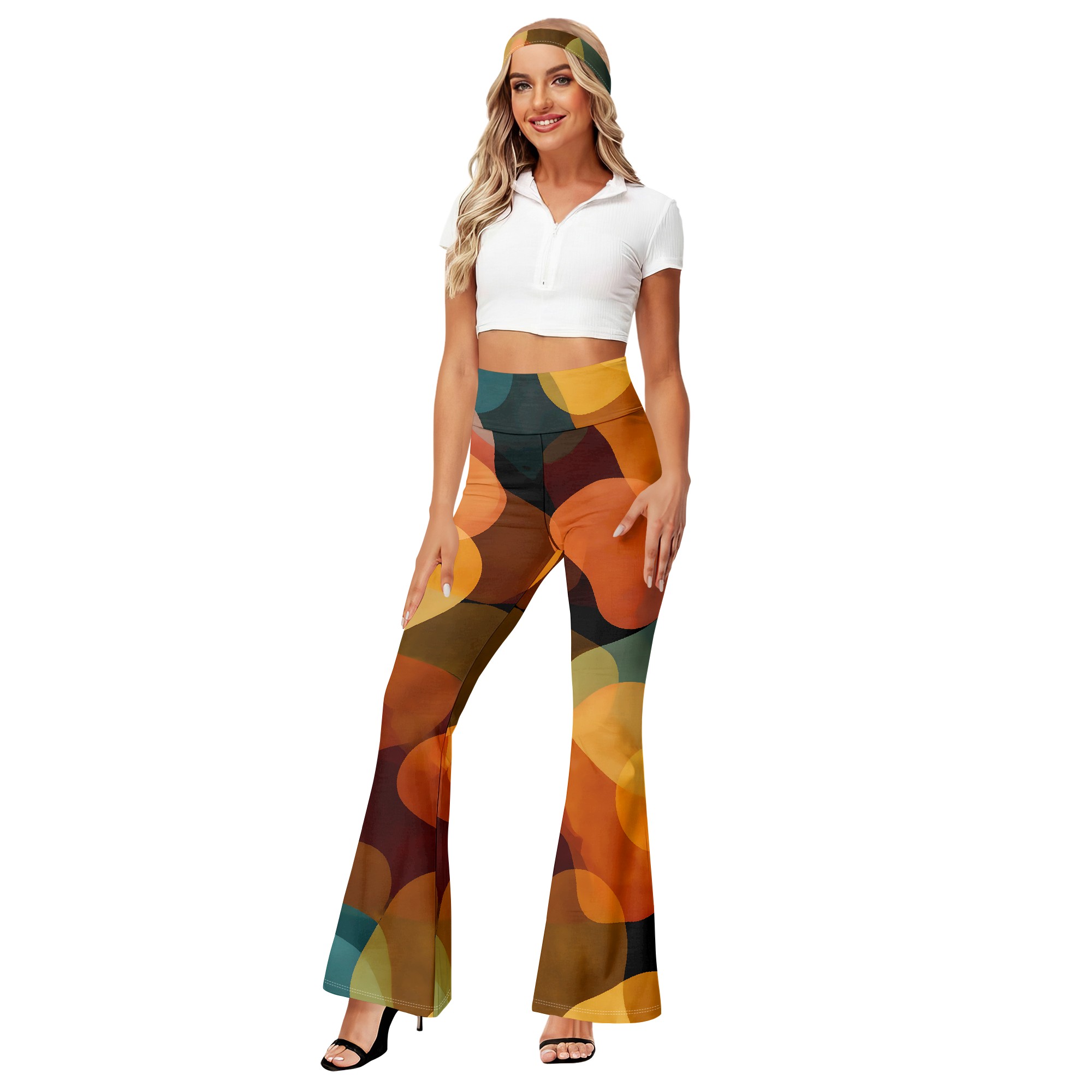 กางเกงขากว้างลายพิมพ์เรโทร, กา - Wide Leg Trouser 70S บทวิจารณ์และราคา
