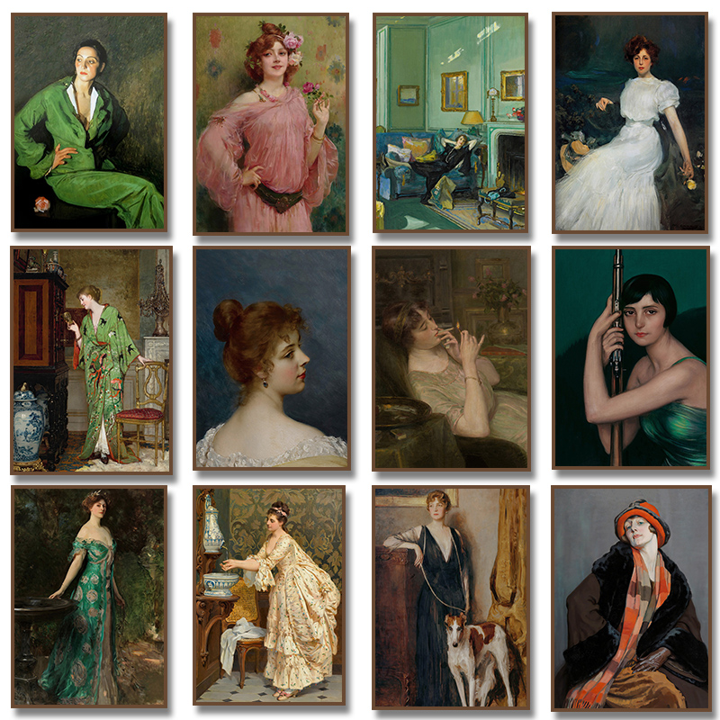 ภาพพิมพ์ผ้าใบสไตล์วินเทจ ภาพวา - Vintage Fashion Prints For Wall บทวิจารณ์และราคา