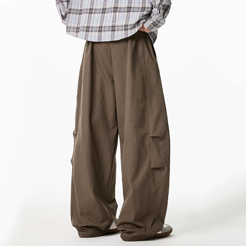 กางเกงขายาวลำลองผู้ชายทรงหลวมข - Wide Leg Trouser 70S บทวิจารณ์และราคา