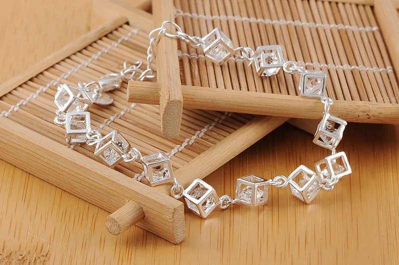 สร้อยข้อมือเงินแท้ 925 ดีไซน์เ - Vintage Fashion Center บทวิจารณ์และราคา