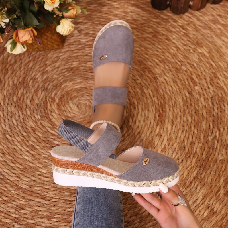 รองเท้าแตะส้นเตารีดแบบปิดหัวทร - Vintage Fashion Outfit บทวิจารณ์และราคา