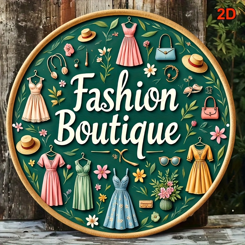 ป้ายโลหะติดผนังสไตล์วินเทจ ขนา - Vintage Fashion Store บทวิจารณ์และราคา