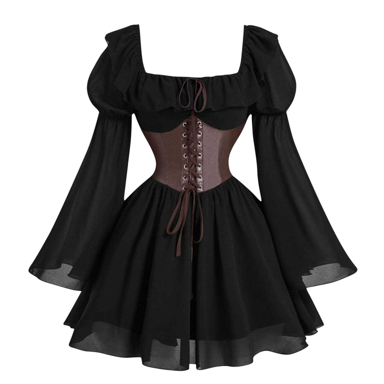 ชุดเดรสแขนยาวสไตล์เรอเนซองส์ยุ - Vintage Fashion Women Dresses บทวิจารณ์และราคา