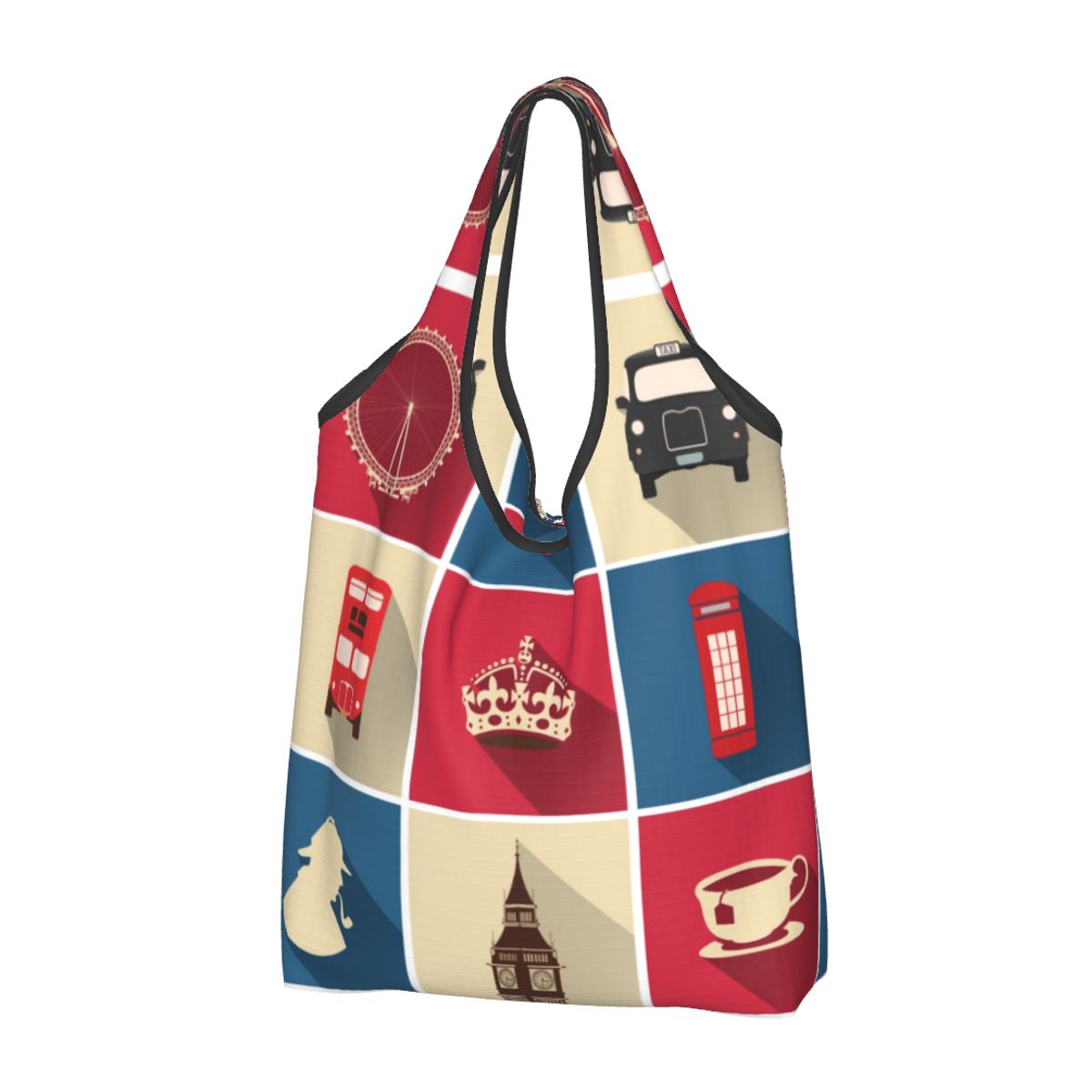 กระเป๋าสะพายไหล่ซื้อของชำลายธง - Vintage Fashion Uk บทวิจารณ์และราคา