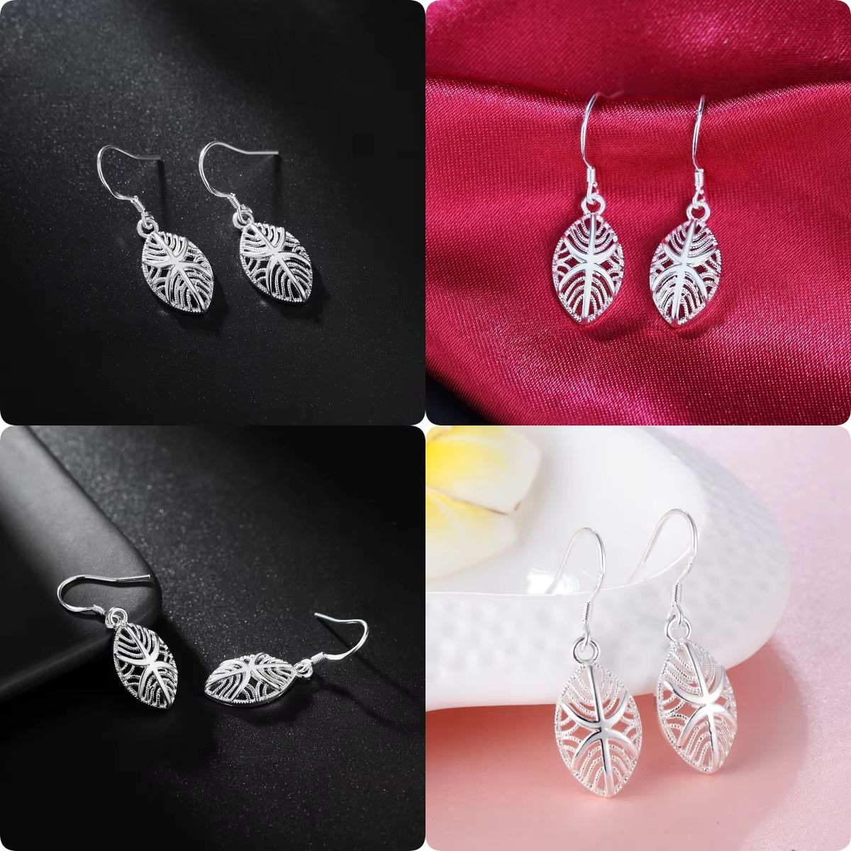 925 เงินสเตอร์ลิงต่างหูวินเทจส - Vintage Fashion Center บทวิจารณ์และราคา