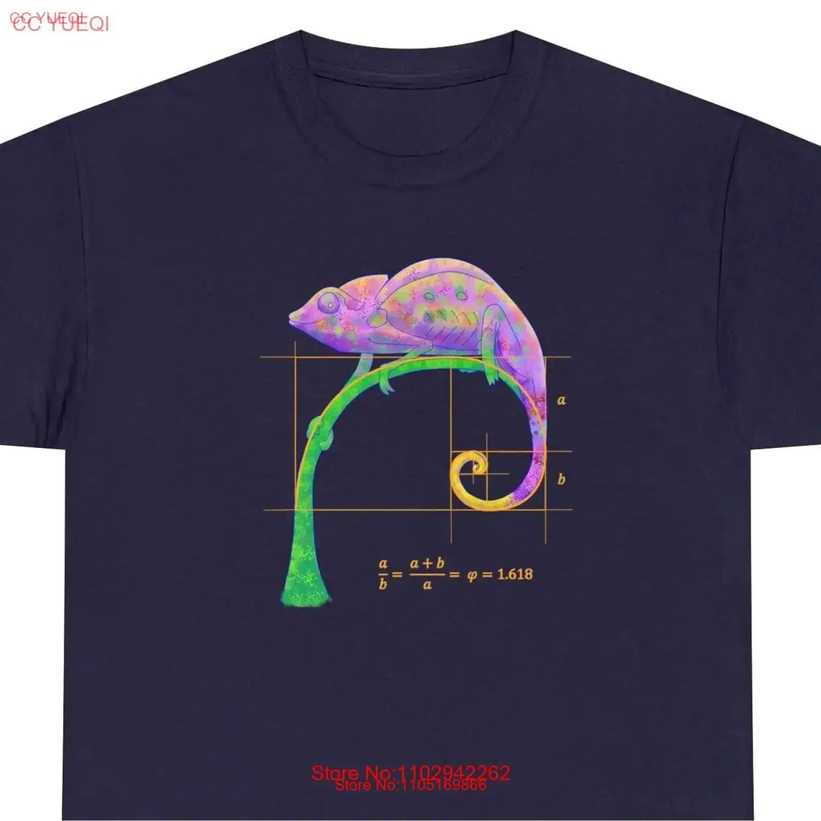 เสื้อยืด Fibonacci Chameleon ผ - Vintage Fashion Uk บทวิจารณ์และราคา