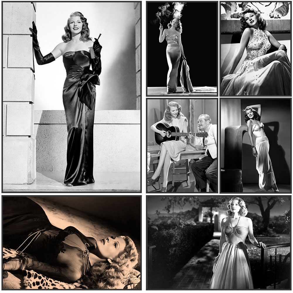 Rita Hayworth โปสเตอร์,สีดําแล - Vintage Fashion Prints For Wall บทวิจารณ์และราคา