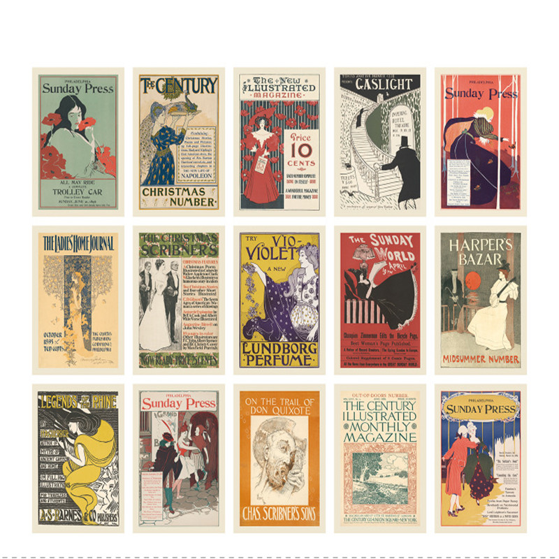 15 แผ่นVINTAGEโปสการ์ดแฟชั่นปก - Vintage Fashion Magazine Covers บทวิจารณ์และราคา