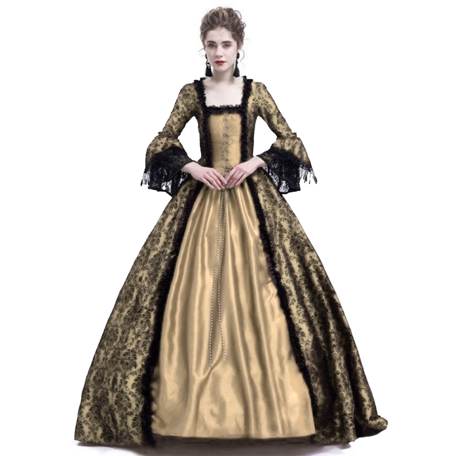 ชุดคอสเพลย์ฮาโลวีนสำหรับผู้หญิ - Vintage Fashion Dresses บทวิจารณ์และราคา