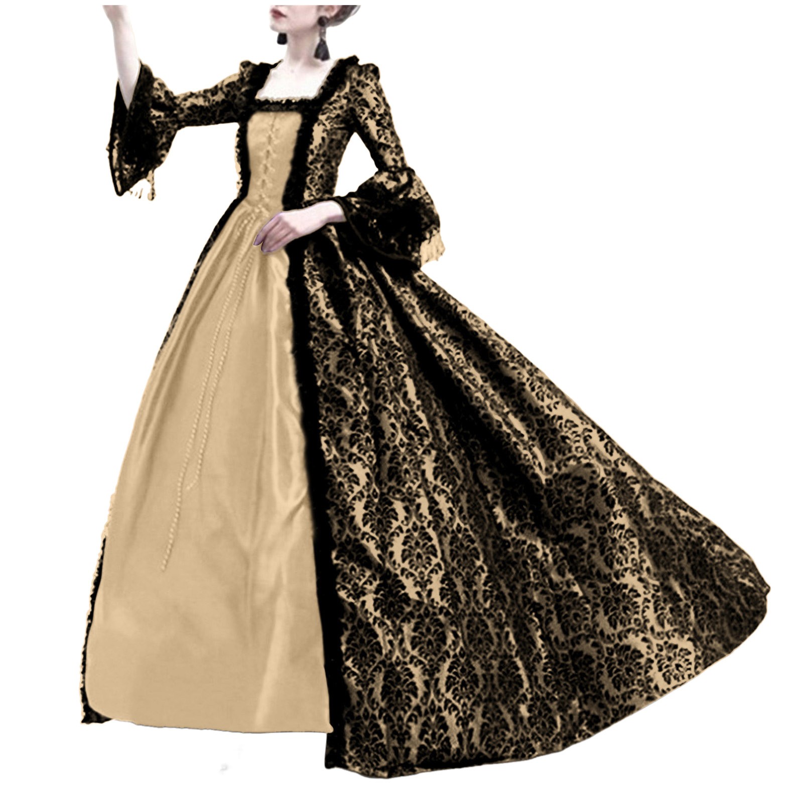 ชุดคอสเพลย์ฮาโลวีนสำหรับผู้หญิ - Vintage Fashion Dresses บทวิจารณ์และราคา