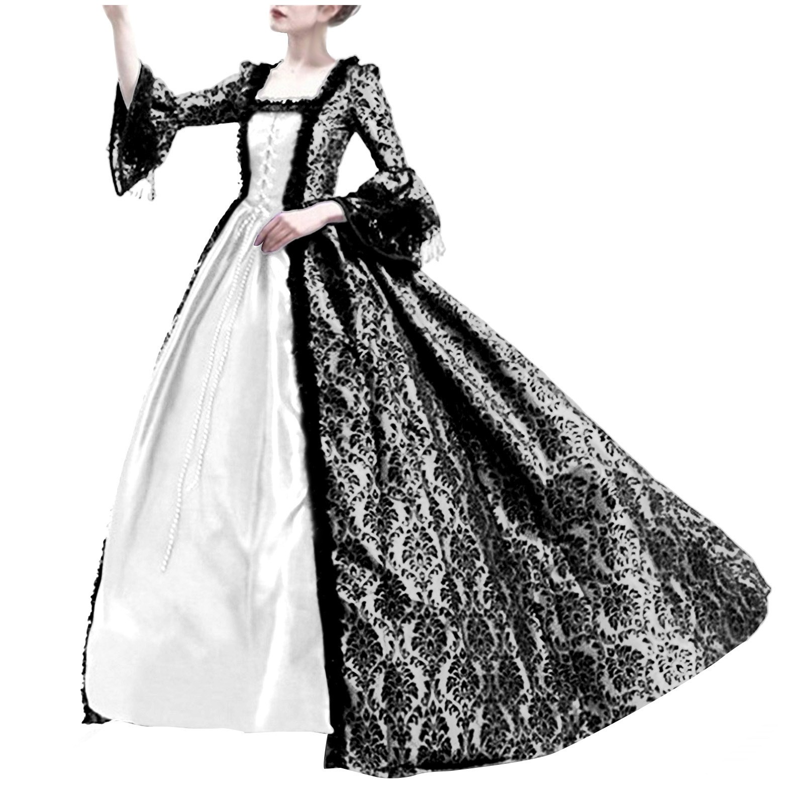 ชุดคอสเพลย์ฮาโลวีนสำหรับผู้หญิ - Vintage Fashion Dresses บทวิจารณ์และราคา