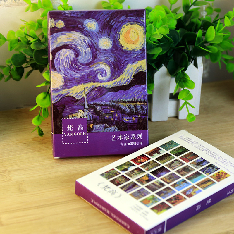Van Gogh ภาพวาดสีน้ำมันโปสการ์ - Vintage Fashion Illustration บทวิจารณ์และราคา